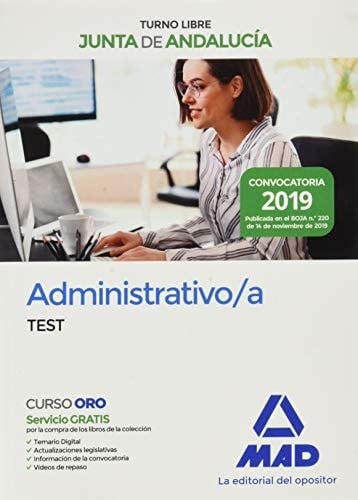 Administrativo de la Junta de Andalucía Turno Libre. Test (Spanish Edition)