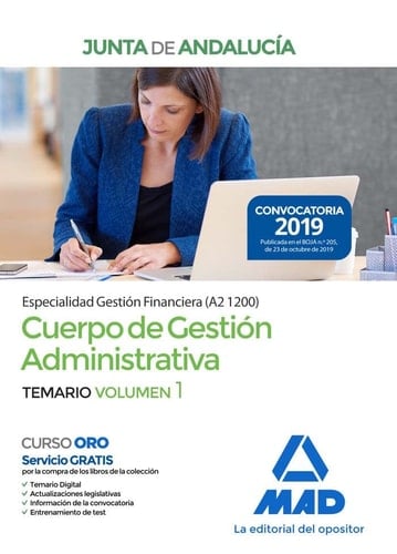 Cuerpo de Gestión Administrativa [Especialidad Gestión Financiera (A2 1200)] de la Junta de Andalucía. Temario Volumen 1 (Spanish Edition)