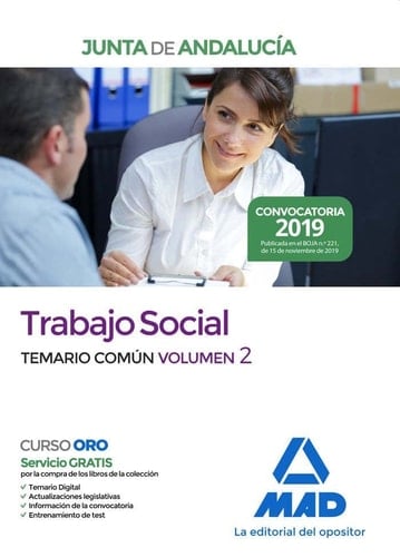 Trabajo Social  de la Junta de Andalucía. Temario común volumen 2 (Trabajadores Sociales de la Junta de Andalucía. Temario común volumen) (Spanish Edition)