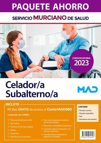 Paquete Ahorro Celador/Subalterno Servicio Murciano de Salud. Ahorra 26€ (incluye