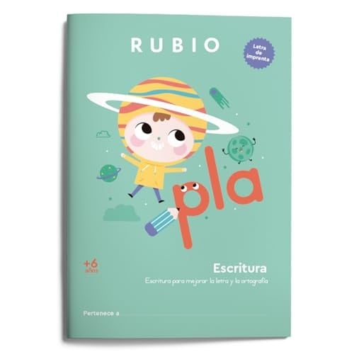 Escritura con letra de imprenta (+6 años): Escritura para mejorar la letra y la ortografía