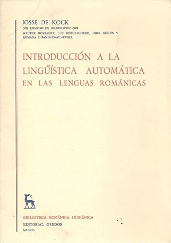 Introduccion a la linguistica automatica en las lenguas romanicas
