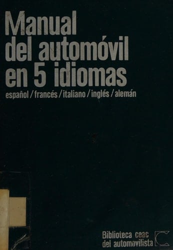 Manual del automóvil en 5 idiomas español francés, italiano, inglés, alemán