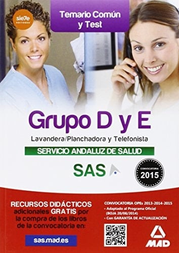Grupo E del Servicio Andaluz de Salud. Temario común y test (Spanish Edition)