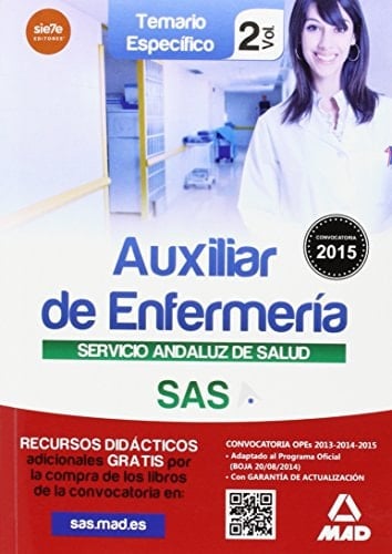 Auxiliar Enfermería del Servicio Andaluz de Salud. Temario específico vol 2 (Spanish Edition)