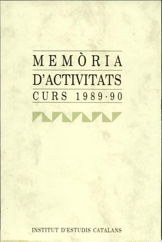 Memòria d'activitats: curs 1989-90