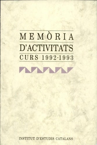 Memòria d'activitats curs 1993-1994