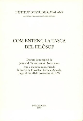 Com Entenc la Tasca Del Filòsof