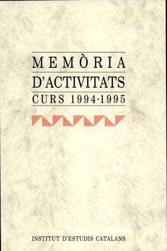 Memòria d'Activitats, Curs 1994-1995