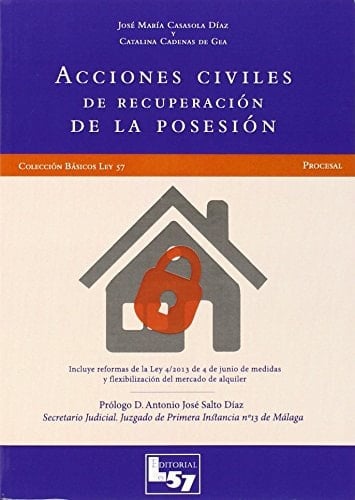 Acciones civiles de recuperación de la posesión : formularios y esquemas procesales
