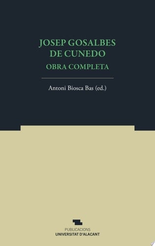 Josep Gosalbes de Cunedo Obra completa