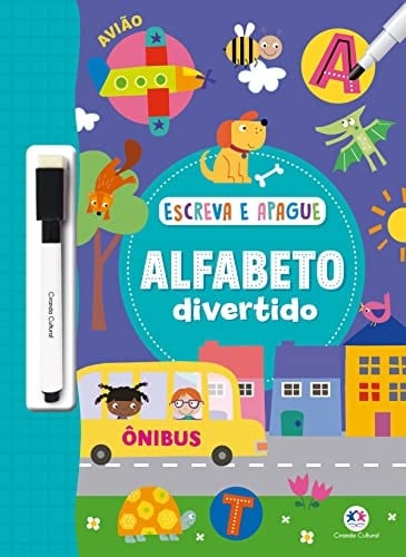 livro escreva e apague alfabeto divertido