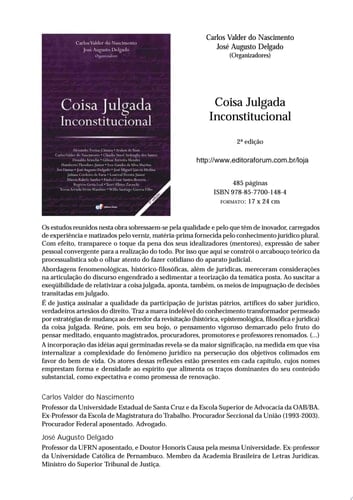 Coisa Julgada Inconstitucional - 2 edição