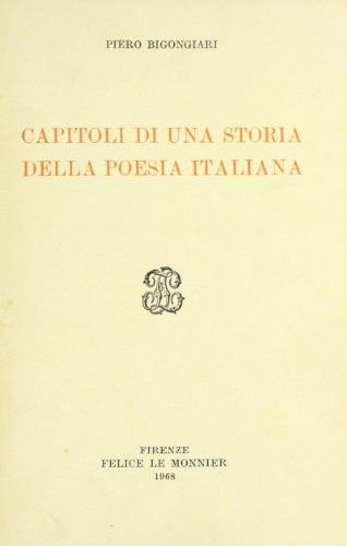 Capitoli di una storia della poesia italiana