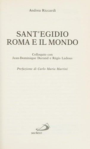 Sant'Egidio Roma e il mondo