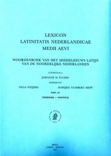 Lexicon Latinitatis Nederlandicae Medii Aevi Fascicule