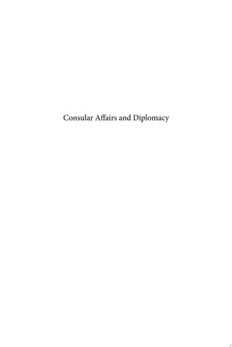 Consular Affairs and Diplomacy