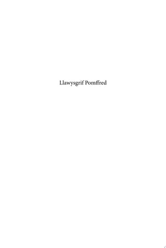 Llawysgrif Pomffred An Edition and Study of Peniarth MS 259B