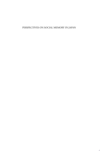 Perspectives on Social Memory in Japan