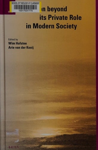 Religion beyond its Private Role in Modern Society