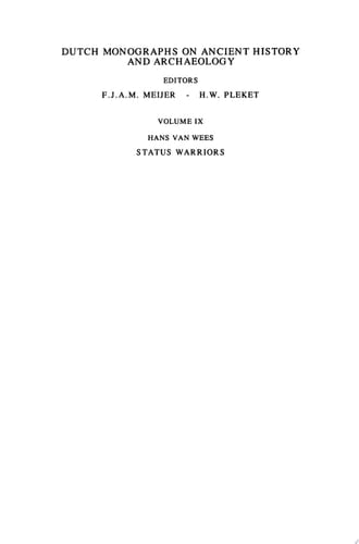 Status Warriors War, Violence and Society in Homer and History