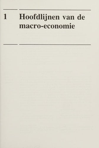 Leerboek algemene economie macro-economie
