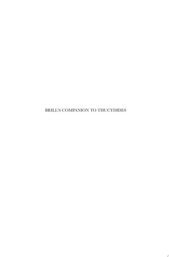 Brill's Companion to Thucydides