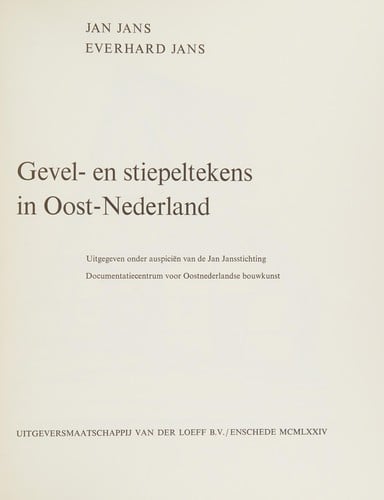 Gevel- en stiepeltekens in Oost-Nederland