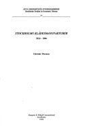 Stockholms klädesmanufakturer 1816-1846 (Acta Universitatis Stockholmiensis) (Swedish Edition)