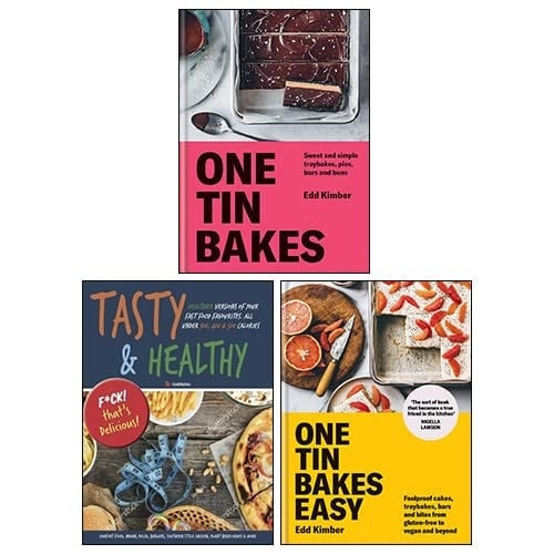 One Tin Bakes Easy [Hardcover] & One Tin Bakes [Hardcover] By Edd Kimber, Tasty & Healthy: F*ck That's Delicious By CookNation 3 Books Collection Set