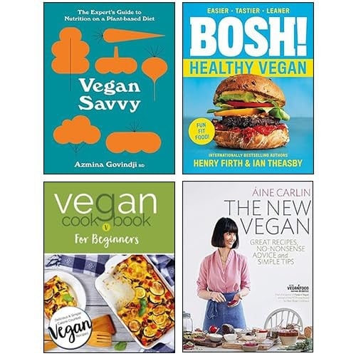 Bosh! Healthy Vegan, Vegan Savvy, The New Vegan, Vegan Cookbook For Beginners 4 Books Collection Set