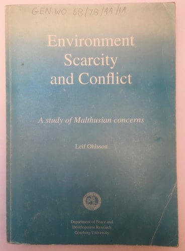 Environment, Scarcity, and Conflict A Study of Malthusian Concerns