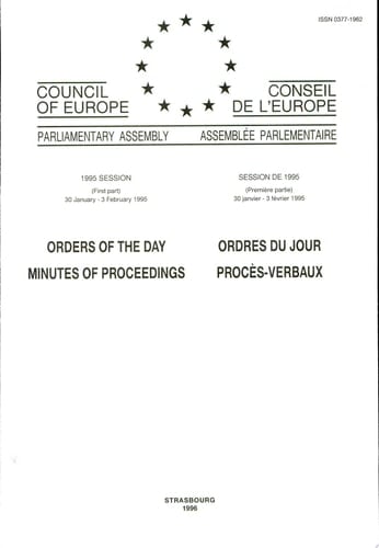 Assemblée Parlementaire Ordres du Jour Session de 1995 (Première partie), 30 janvier 3 février 1995
