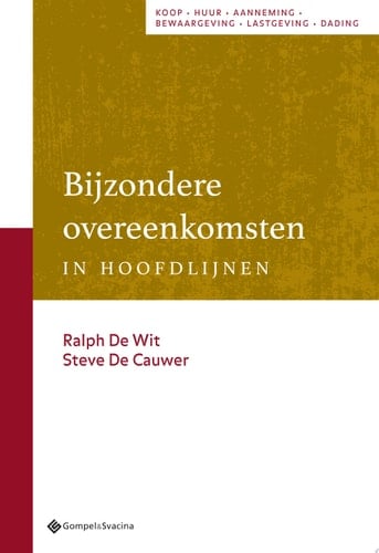 Bijzondere overeenkomsten in hoofdlijnen