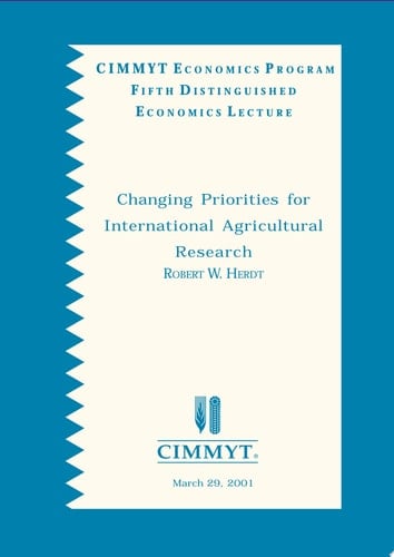 Changing Priorities for International Agricultural Research