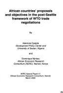 African countries' proposals and objectives in the post-Seattle framework of WTO trade negotiations