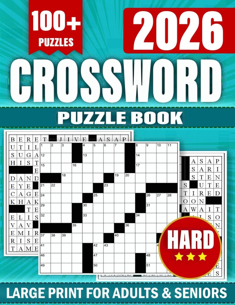 Hard Mastermind Crossword puzzle book Quest 2026: Brain Stormer Crosswords 2026
