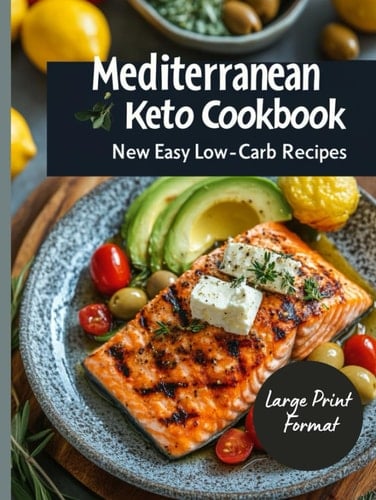 Mediterranean Keto Cookbook: New Easy Low-Carb Recipes: Simple Recipes for the Mediterranean Keto Diet for Weight Loss, Boosted Energy, and Better ... Meals for Every Day (Large Print Format)