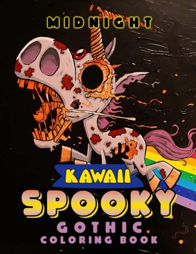 Midnight Kawaii Spooky Gothic Coloring Book: Delightful Art of Chibi Colouring Book | 50 Illustrations Pages Inside for Teens or Lovers | Gag Gifts | ... White Elephant Gifts | To Stress Relief Gifts
