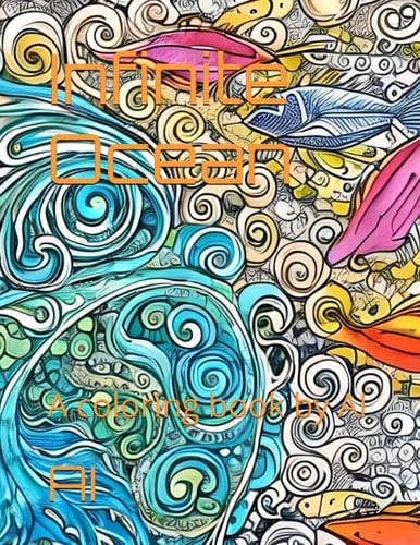 Infinite Ocean A Coloring Book by AI