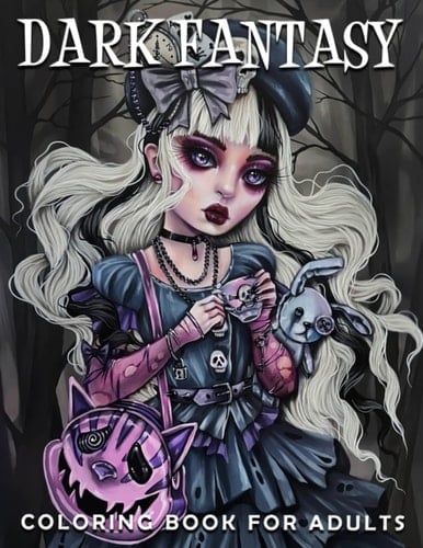 Dark Fantasy Coloring Book For Adults: Collection Of Magical Creatures With 30 Pictures To Color And Relax | Stress Relief Gifts | New Year Gift | Birthday Gifts