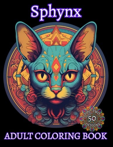 Sphynx Cat Adult Coloring Book Vol 2: 50 Beautiful Single Sided Mandala Designs