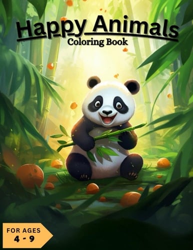 Happy Animals Coloring Book