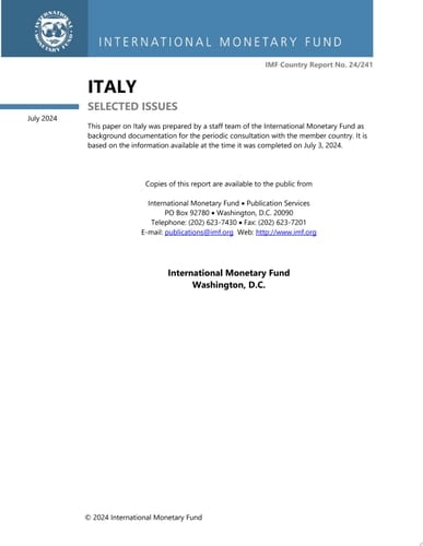 Italy Selected Issues