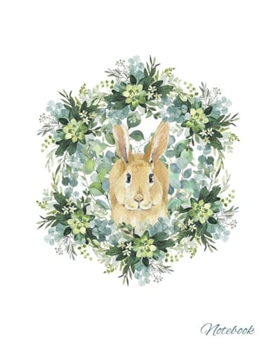 Rabbit College Ruled Notebook: Composition Notebook 8.25X11 120 pages | White