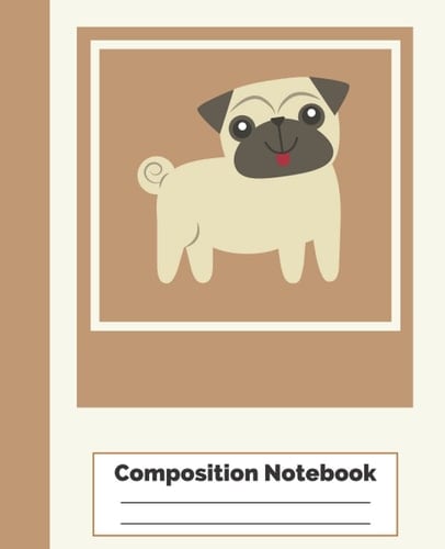 Composition notebook: Cute Dog Composition Notebook, 7.5 x 9.25 in, 200 pages, Wide Ruled