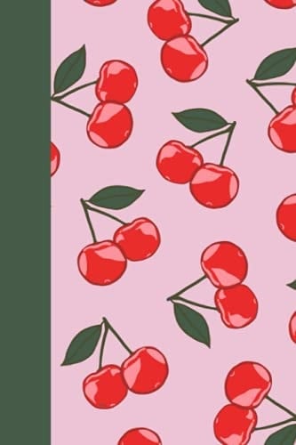 Notebook: Cherry Fruit Blank Lined 6x9 150 pages