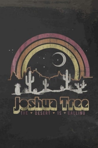 Final Planning Book - Joshua Tree Desert Rainbow Vintage Retro Outdoors