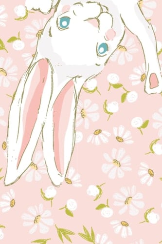 Journal Adorable Peeking Bunny Lined Journal with Cream Paper