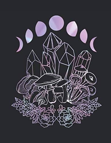 Moon Phases Crystals Mushrooms Succulents Witchy Journal